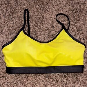Zyia Yellow and Black Women's Sports Bra